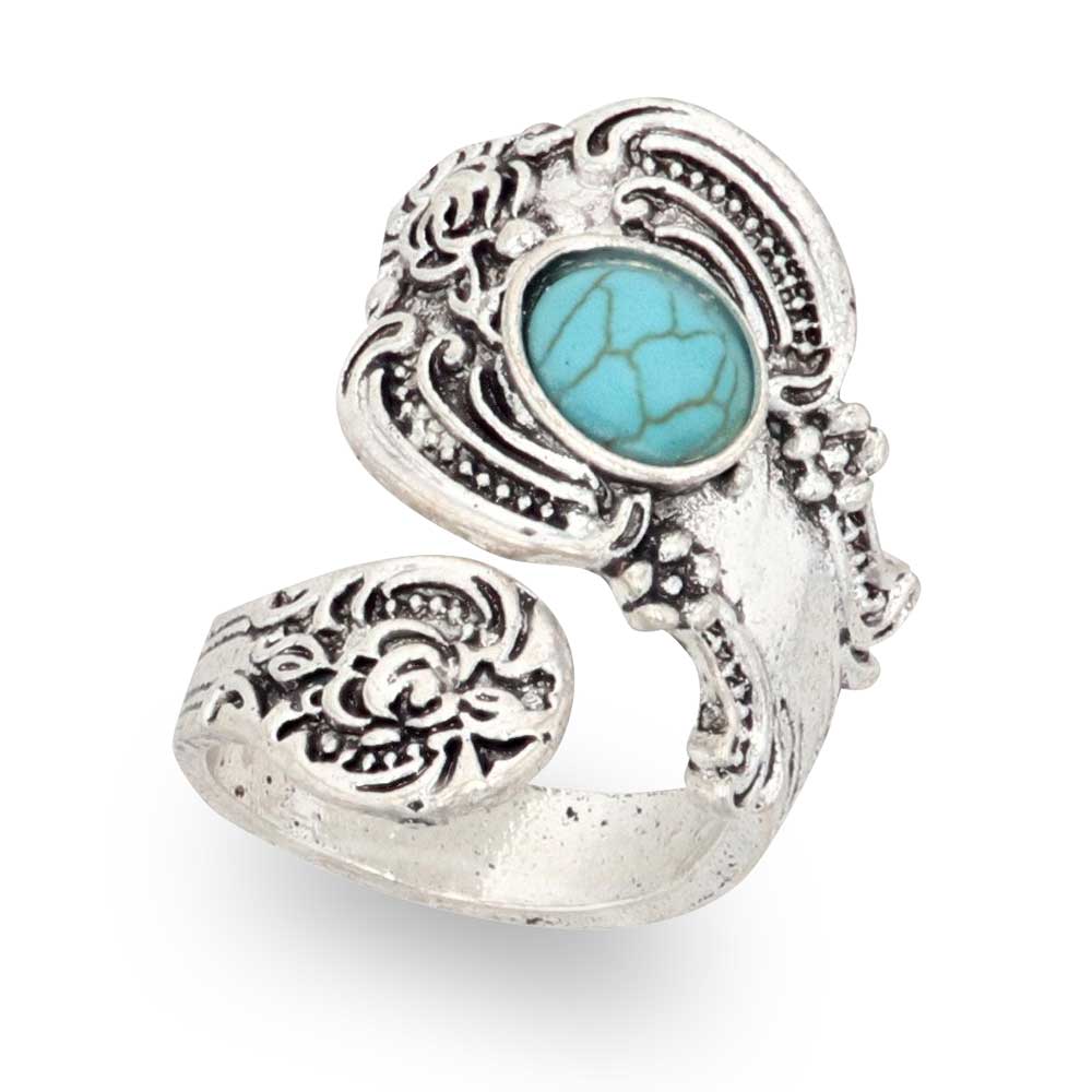 Montana Silversmiths Attitude Jewelry Treasured Turquoise Spoon Ring