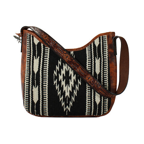 Angel Ranch Dixie Collection Black & White Aztec Rug Conceal Carry Purse