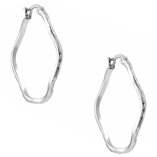 Montana Silversmiths Hanging On Hammered Hoop Earrings