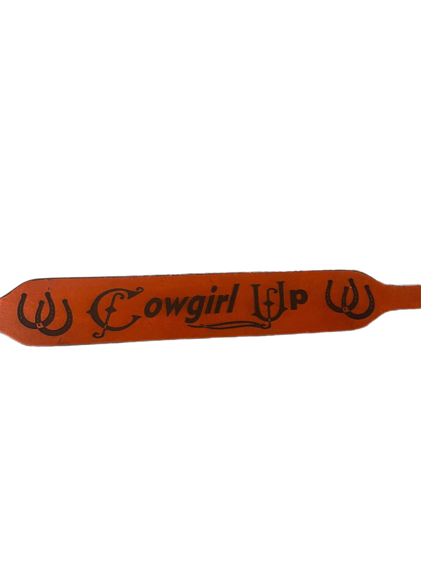 'Cowgirl Up' Leather Wither Strap