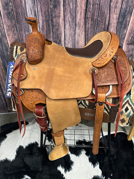 HR Custom Hand Tooled Ranch Roper Western Saddle