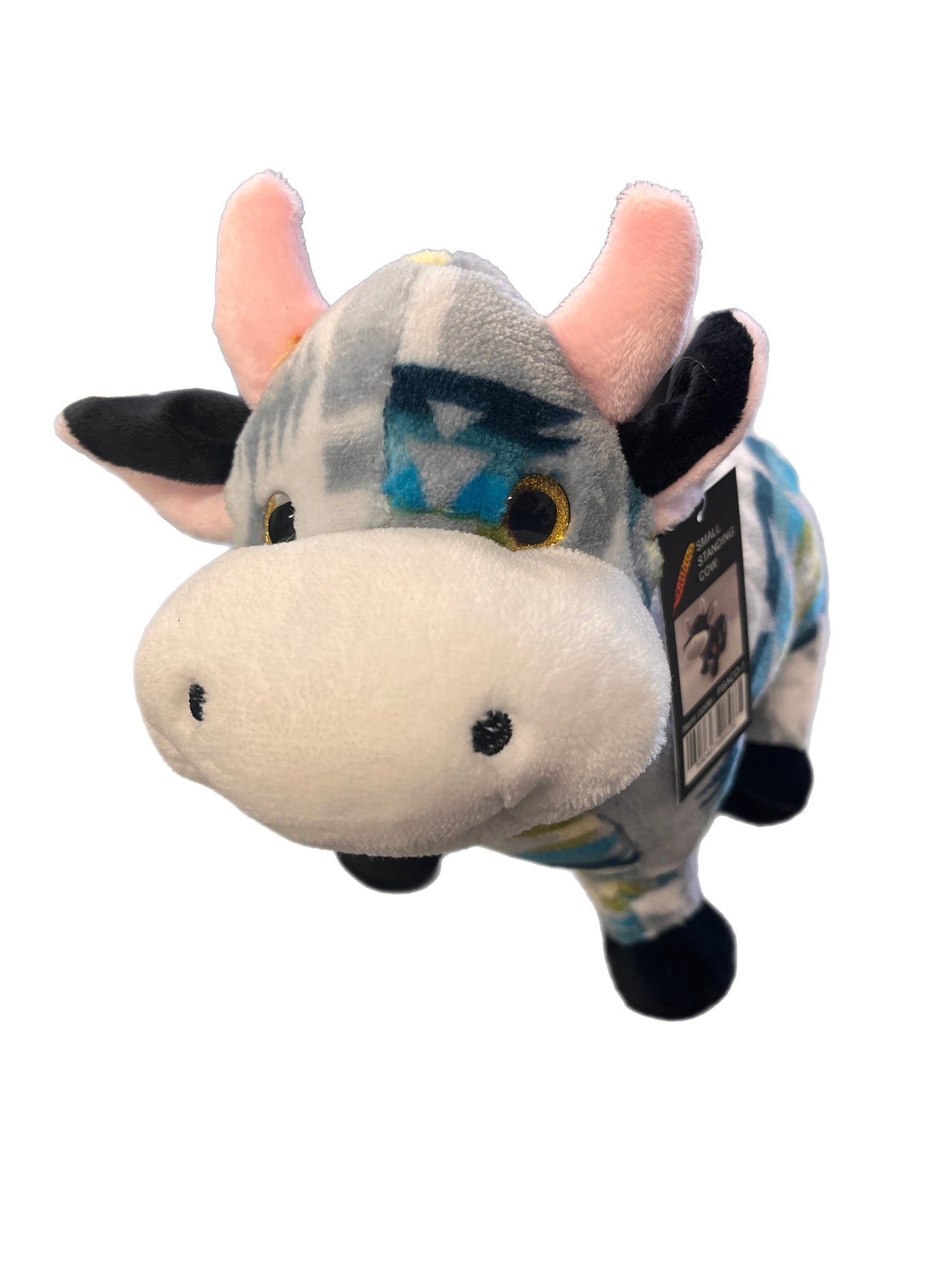 Plush Stuffed Standing Cow w/ Aztec design