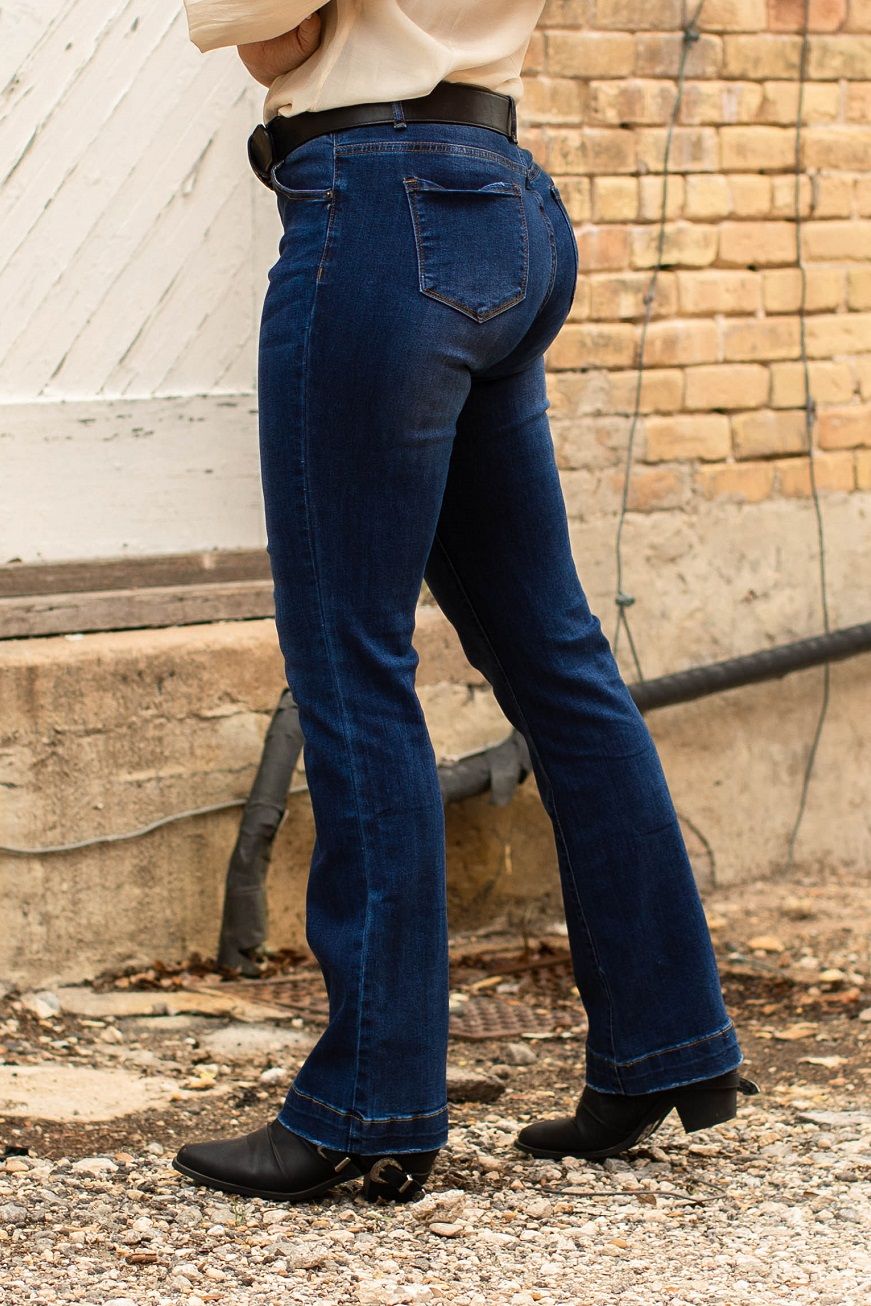 Lucky & Blessed Dark Wash Boot Cut Jean