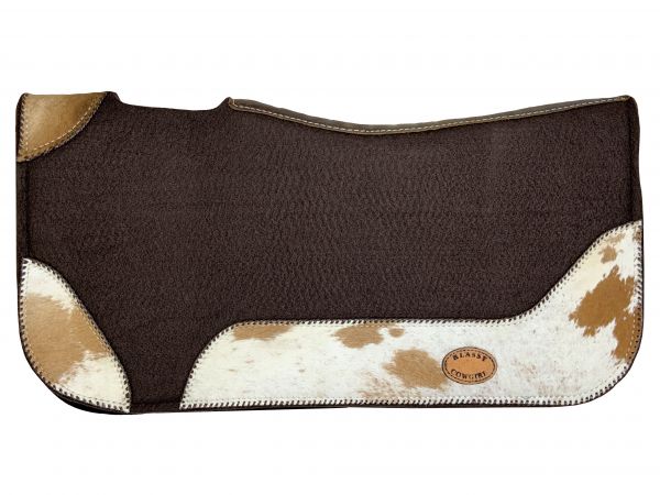 Klassy Cowgirl Cowhide Barrel Style Saddle Pad