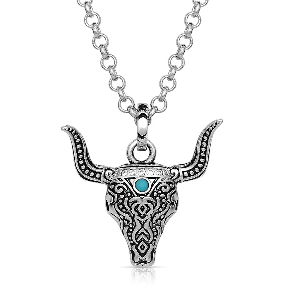 Montana Silversmiths SKY TOUCHED STEER HEAD NECKLACE