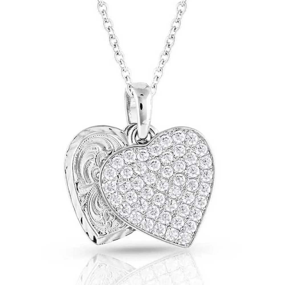 Montana Silversmiths Women's 'COUNTRY CHARM' CRYSTAL HEART NECKLACE Chain