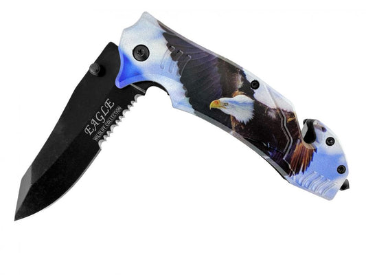 8" Spring Assist Knife w/ Eagle handle