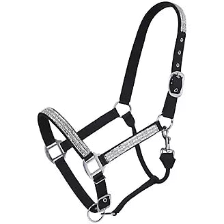 Adjustable Nylon Miniature Mini Horse Halter with Crystal Accents