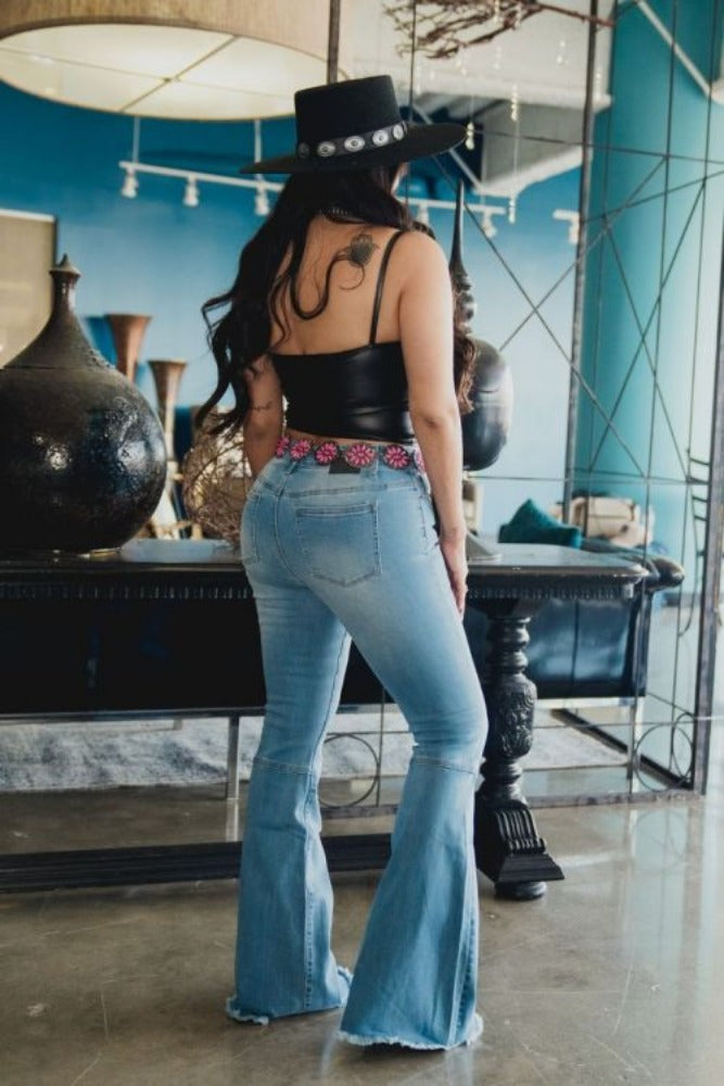 Lucky and blessed outlet bell bottom jeans