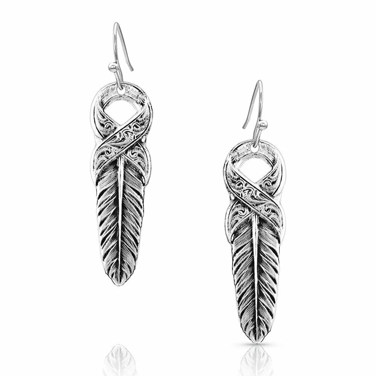 Montana Silversmiths Strength Within Feather Earrings