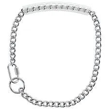 Chain Goat Collar with Rubber Grip 24"