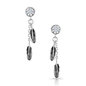 Montana Silversmiths 'Love & Desire' Dangle Feather Earrings