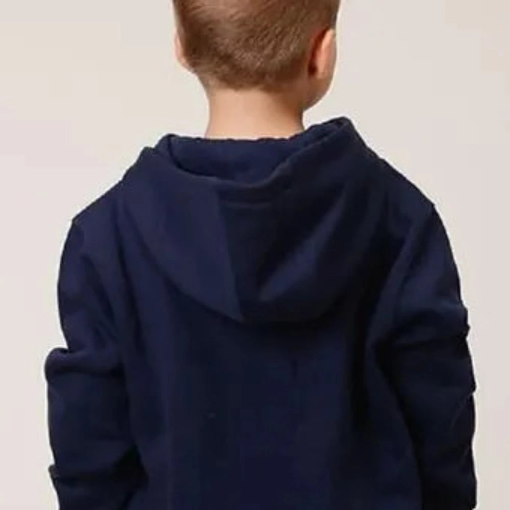 Youth Boy's Navy Blue 'ROPER WEAR THE WEST' HOODIE HOODED SWEATSHIRT