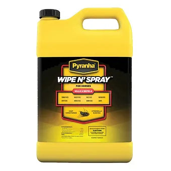 Pyranha Wipe N' Spray Fly Spray for Horses 1 Gallon