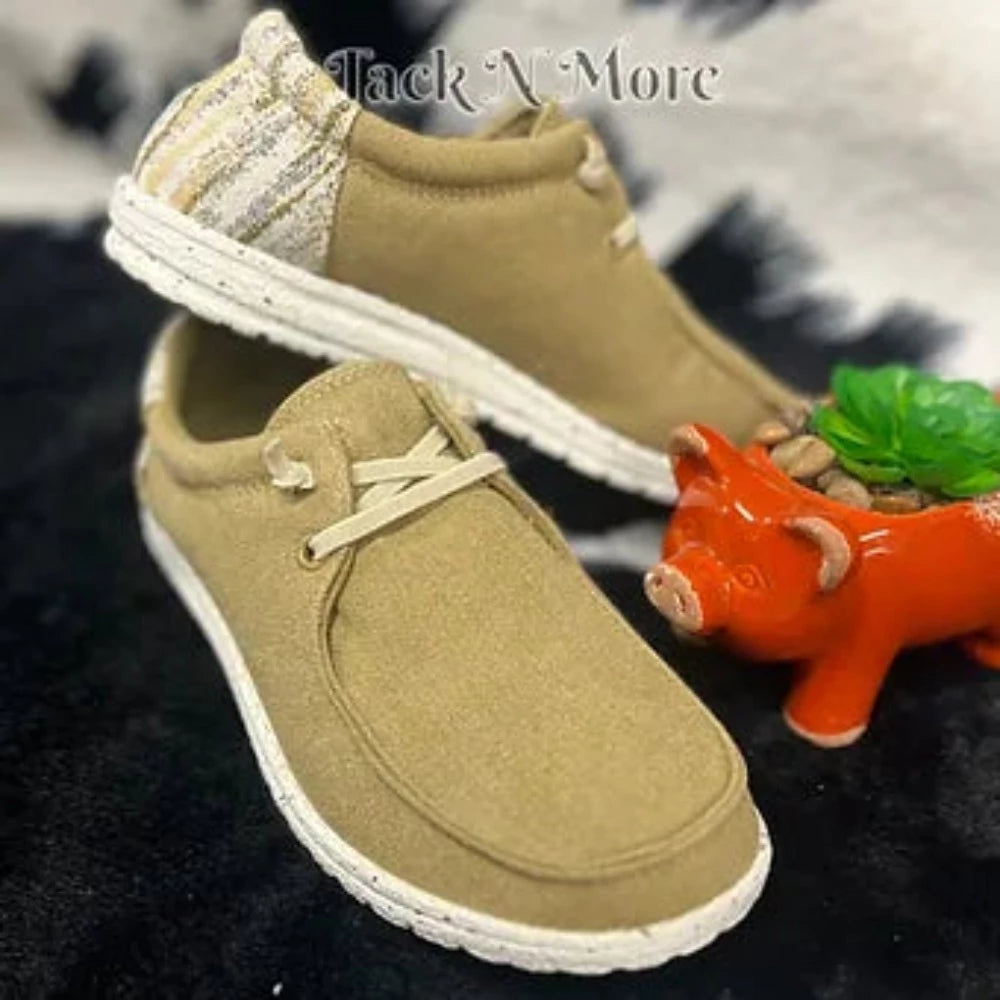 Tan canvas deals shoes