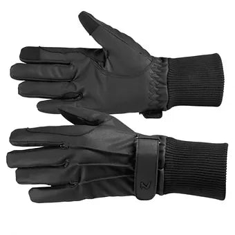 Horze Adult Black Winter Riding Gloves w/ Adjustable Strap