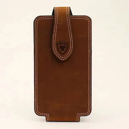 Ariat Large Double stitch Brown Cell Phone Case