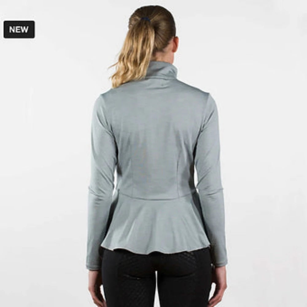 Horze Women's Light gray Jade Zip Up Training Sweatshirt Jacket