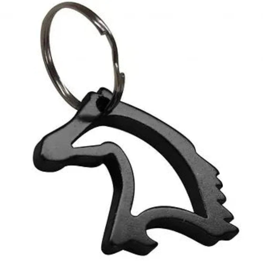 Aluminum Horse Head Keychain w/ Bottle opener
