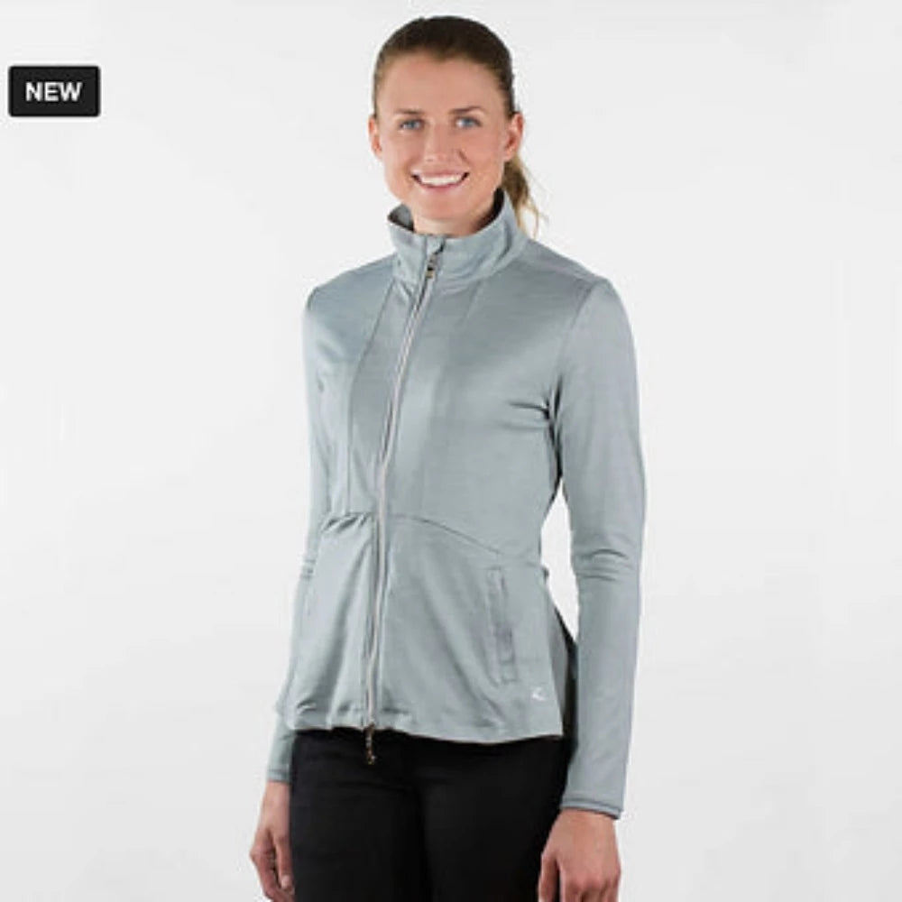 Horze Women's Light gray Jade Zip Up Training Sweatshirt Jacket