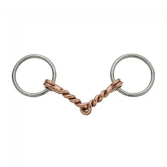 3 1/2" Kelly Silver Star Mini Miniature Copper Twisted Wire Snaffle