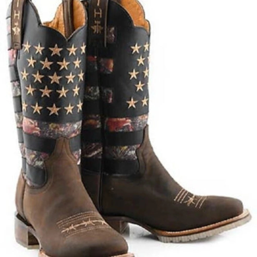 Men's Tin Haul 'OPEN SEASON' COWBOY BOOTS w/ Deer Hunter Sole