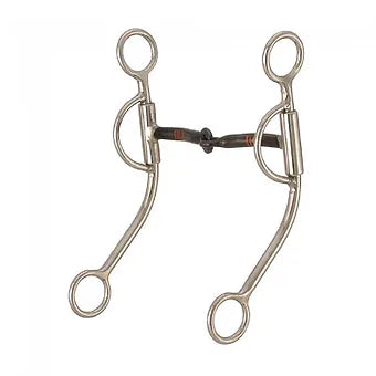 5" Kelly Silver Star Stainless Training Snaffle Sweet Iron Mouth w/Copper Bars