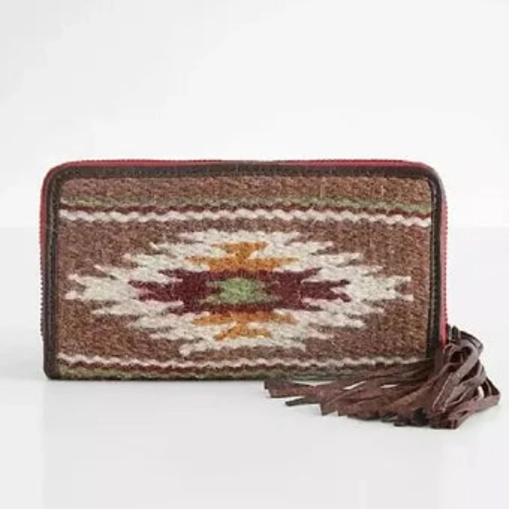 Ariat Western Sheridan Woven Wool Aztec Clutch Wallet