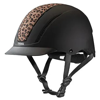 Low Profile Troxel Spirit Sahara Leopard Equestrian Helmet