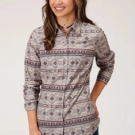 Women's Roper Horizontal Aztec Print Western Shirt