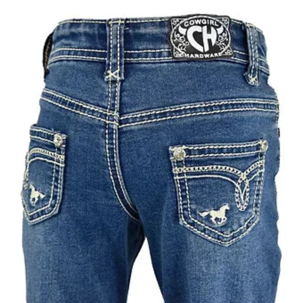 Girl's Cowgirl Hardware Loop & Horse Pocket Jeans