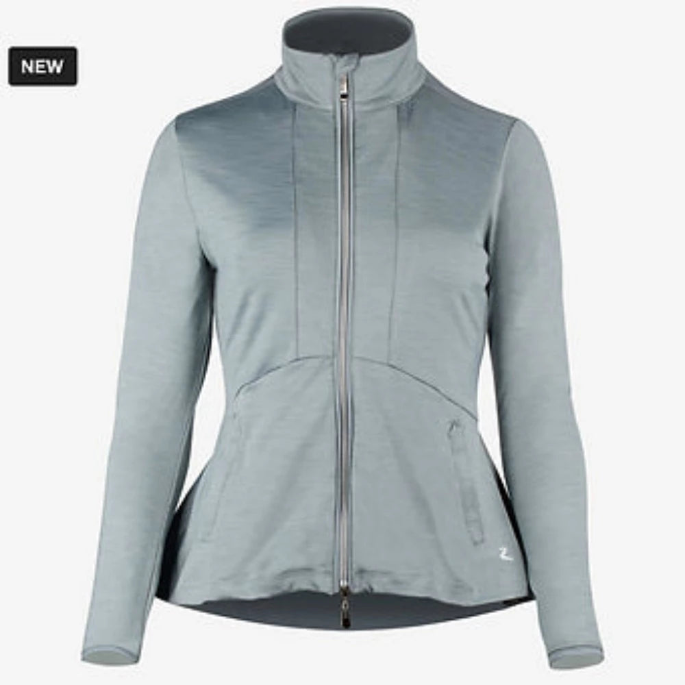Horze Women's Light gray Jade Zip Up Training Sweatshirt Jacket