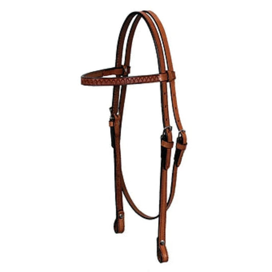Circle Y Shell Tooled Browband Headstall
