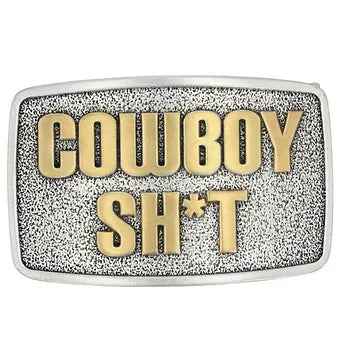 Montana Silversmiths 'Cowboy Sh*t' Attitude Belt Buckle