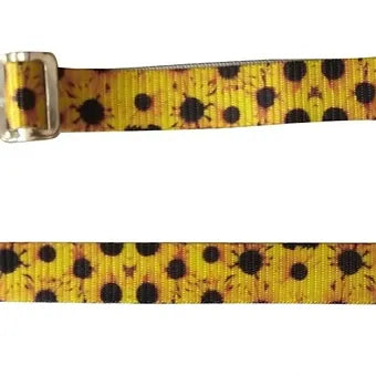 Adjustable 30" long 1" wide SUNFLOWER PRINT NYLON BUCKET STRAP