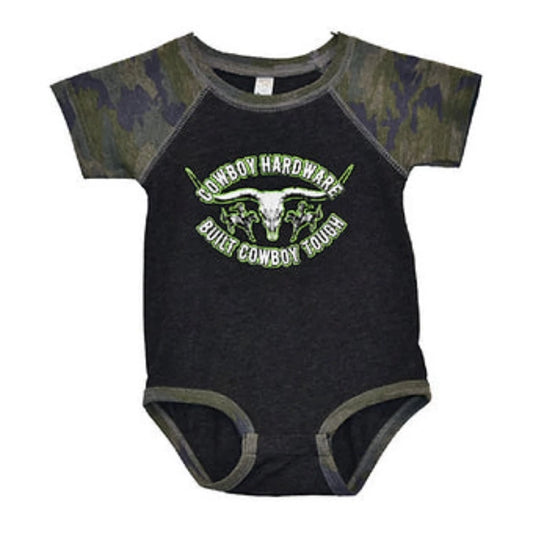 Cowboy Hardware 'Built Cowboy Tough' Infant Camo Camouflage Romper