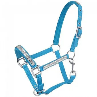 Adjustable Nylon Miniature Mini Horse Halter with Crystal Accents