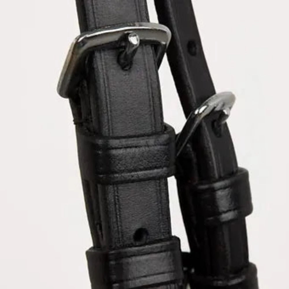 Horze Black Leather Flash Bridle w/ Crystal Browband