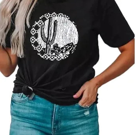 SALE Women's Aztec Cactus Western Shirt