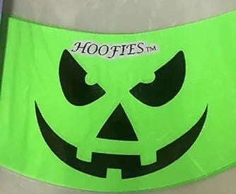 Neon Green Jack O Lantern Pumpkin Face Hoofies