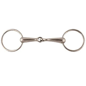 6 1/4" Mouth O Ring Snaffle Bit Double Jointed