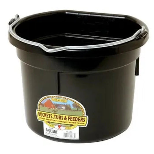 8 Quart Duraflex Plastic Flat Back Bucket