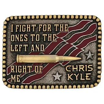 Montana Silversmiths Chris Kyle 'Fight...To The Left & Right of Me' Belt Buckle