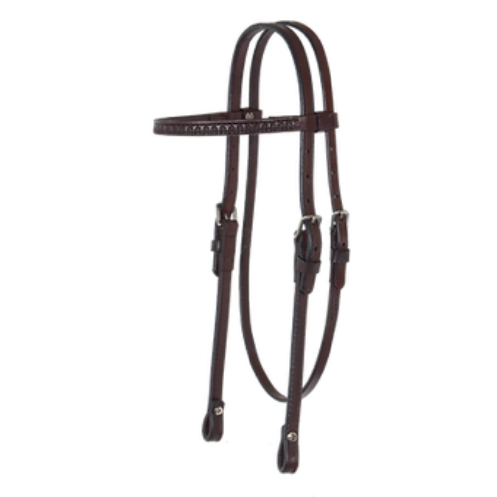 Circle Y Shell Tooled Browband Headstall