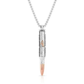 Montana Silversmiths 'I'll Cover You' Sniper Bullet Necklace w/ 25" Chain