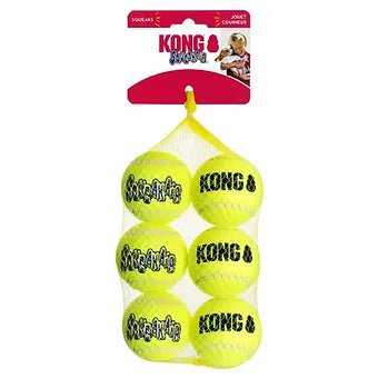 KONG Squeakair Tennis Ball 6 Pack in Medium Size