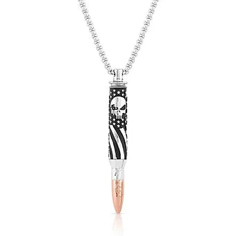 Montana Silversmiths 'I'll Cover You' Sniper Bullet Necklace w/ 25" Chain