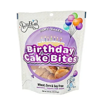 Birthday Cake Bites Dog Treats 5 oz. Rolled oats honey rice flour for dogs