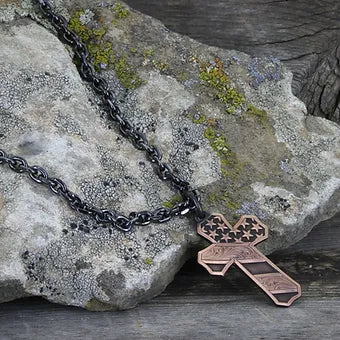 Montana Silversmiths Bronze Faded Glory Cross Necklace