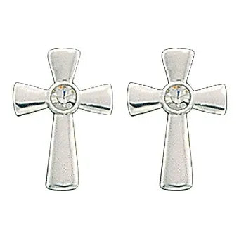 Montana Silversmiths Small Silver Cross Earrings